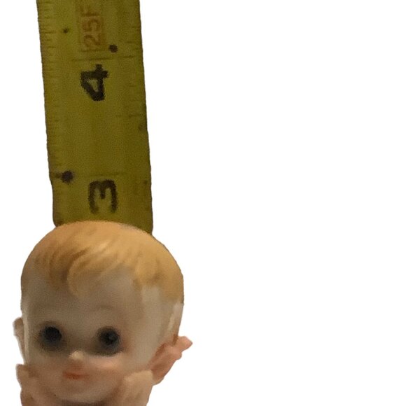 Vtg Little Girl Sitting in Night Gown Bisque Figurine 2.75" Hands Face Detailed - Picture 7 of 7